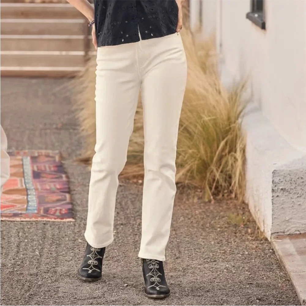Driftwood Stella Straight Leg Jeans in Vintage White Size 25